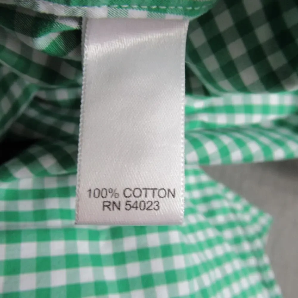 Banana Republic Shirt Mens XL Serenity Green Plaid Button Long Sleeve Preppy